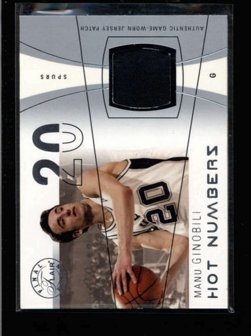 MANU GINOBILI 2003/04 FLEER FLAIR FINAL EDITION GAME USED JERSEY #53/57 AC1879