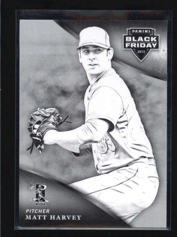 MATT HARVEY 2013 PANINI BLACK FRIDAY RARE BLACK BLANK BACK PROOF AB5383