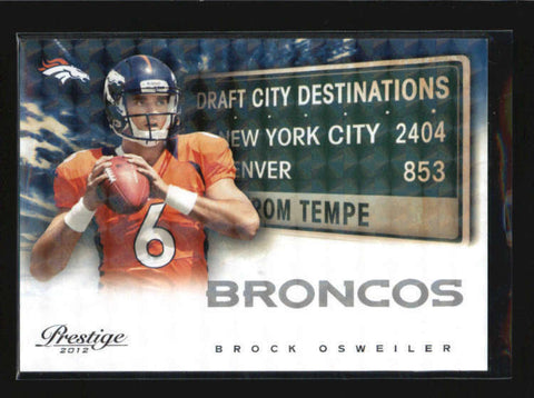 BROCK OSWEILER 2012 PRESTIGE DESTINATIONS HOLOKOTE ROOKIE RC #081/100 AB6509