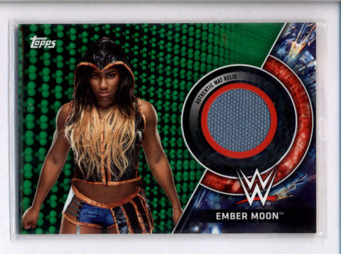 EMBER MOON 2018 TOPPS WWE ROYAL RUMBLE GREEN EVENT USED MAT #015/150 AC2480