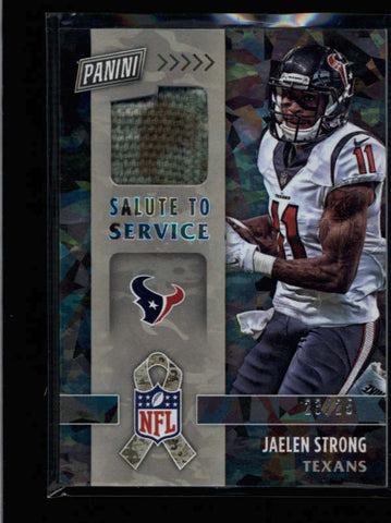 JAELEN STRONG 2016 BLACK FRIDAY CRACKED ICE SALUTE TO SERVICE RELIC #/25 AB8665