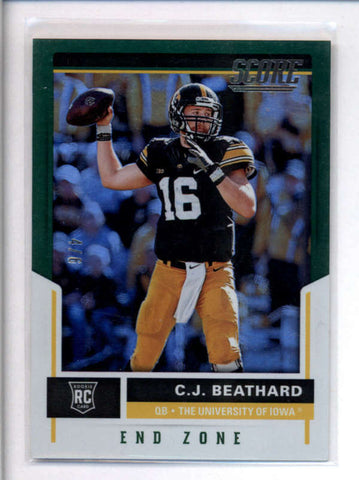 C.J. BEATHARD 2017 PANINI SCORE #401 END ZONE ROOKIE #4/6 (RARE RC) AC2362