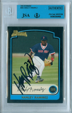 HANLEY RAMIREZ 2003 03 BOWMAN RC ROOKIE AUTO AUTOGRAPH JSA / BECKETT