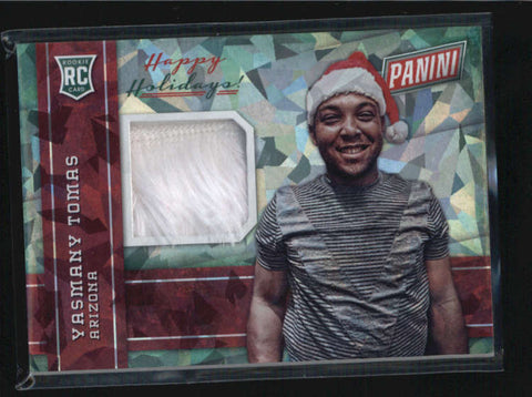 YASMANY TOMAS 2015 PANINI BLACK FRIDAY CRACKED ICE ROOKIE RC SANTA HAT AB6493