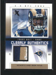 TORRY HOLT 2004 E-X EX CLEARLY AUTHENTIC 3-COLOR GAME USED PATCH #37/81 AC333