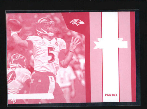 JOE FLACCO RARE PANINI BLACK FRIDAY MAGENTA BLANK BACK PROOF SP /5 AB6944