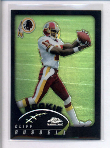 CLIFF RUSSELL 2002 TOPPS CHROME #190 ROOKIE BLACK REFRACTOR #058/100 AC2355