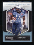 KENNY BRITT 2010 CLASSICS SIGNIFICANT SIGNATURES PLATINUM AUTO #08/10 AB9304