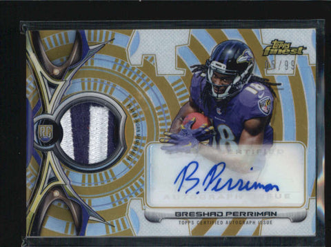 BRESHAD PERRIMAN 2015 FINEST GOLD REFRACTOR ROOKIE RC AUTO #05/99 AB6248