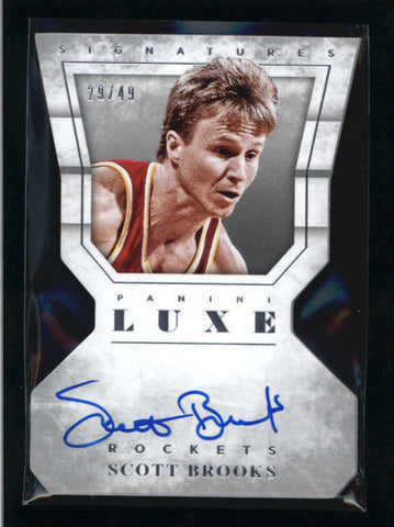 SCOTT BROOKS 2015/16 15/16 LUXE SIGNATURES DIE-CUT AUTOGRAPH AUTO #29/49 AB9335