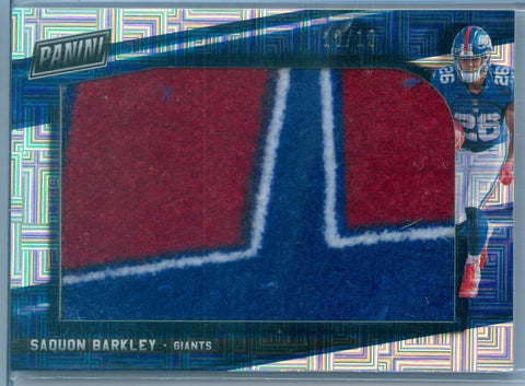 SAQUON BARKLEY 2018 PANINI THE NATIONAL ESCHER SQUARES RC ROOKIE TOWEL SP/10