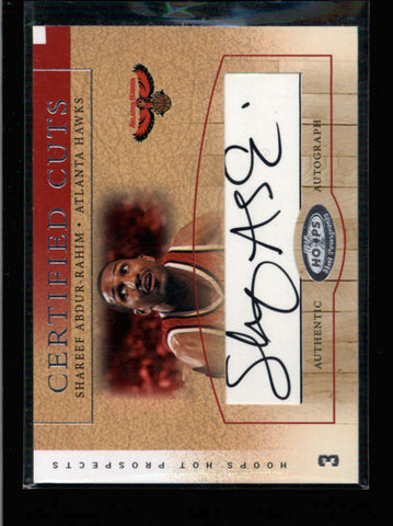 SHAREEF ABDUR-RAHIM 2002/03 FLEER HOOPS HOT PROSPECTS AUTOGRAPH AUTO AC1847