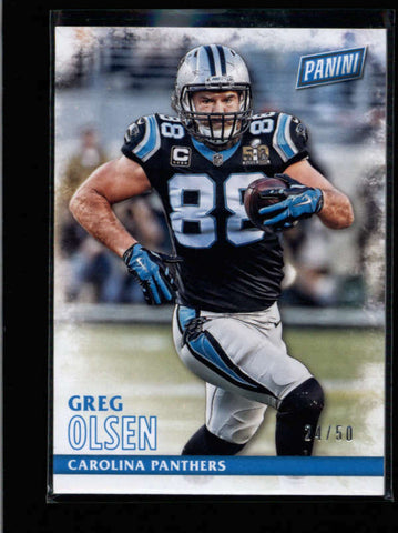 GREG OLSEN 2016 PANINI BLACK FRIDAY #23 THICK STOCK CARD #24/50 AB8683