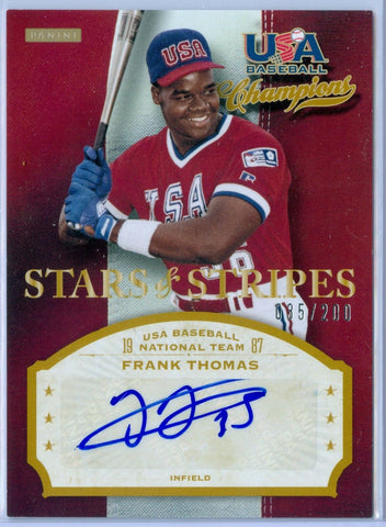 FRANK THOMAS 2013 USA BASEBALL STARS & STRIPES AUTO AUTOGRAPH JERSEY #25/200 SP