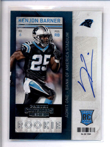 KENJON BARNER 2013 CONTENDERS #152 ROOKIE TICKET AUTOGRAPH AUTO AC2315