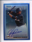 FRANCISCO PEGUERO 2010 BOWMAN CHROME BLUE REFRACTOR ROOKIE AUTO #116/150 AC1431