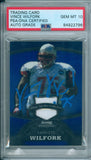Vince Wilfork 2008 Bowman Sterling Jersey Blue #/349 PSA DNA Gem Mint 10 Auto