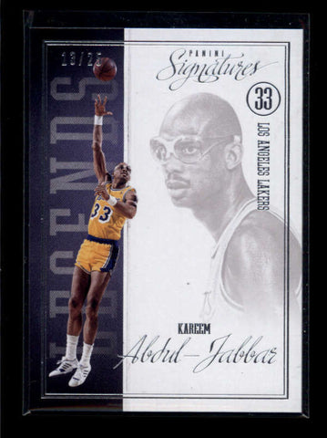 KAREEM ABDUL-JABBAR 2012/13 12/13 PANINI SIGNATURES CHASE LEGENDS #13/25 AB7290
