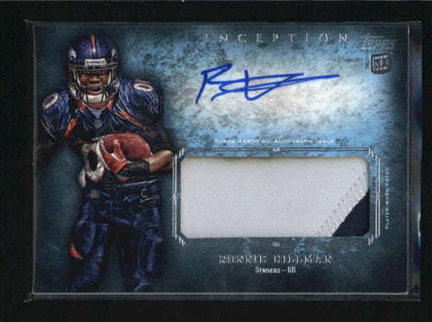 RONNIE HILLMAN 2012 TOPPS INCEPTION ROOKIE RC PATCH AUTOGRAPH AUTO AB6230