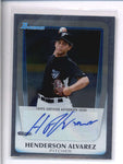 HENDERSON ALVAREZ 2011 BOWMAN DRAFT PICKS and PROSPECTS ROOKIE AUTO RC AC1421