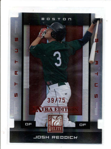 JOSH REDDICK 2008 ELITE EXTRA EDITION #59 RED STATUS DIE-CUT ROOKIE #/75 AC879