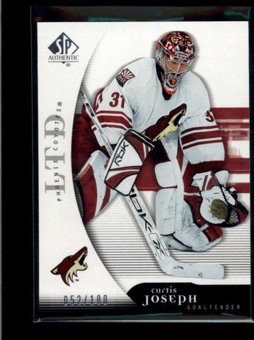 CURTIS JOSEPH 2005/06 SP AUTHENTIC #78 RARE LIMITED LTD PARALLEL #052/100 AB7708