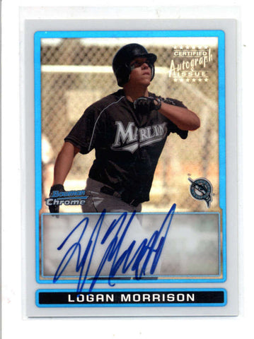 LOGAN MORRISON 2009 BOWMAN CHROME REFRACTOR ROOKIE AUTOGRAPH AUTO #/500 AC1096