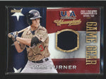 TREA TURNER 2013 PANINI TEAM USA BASEBALL CHAMPIONS GAME GEAR WORN JERSEY AC201