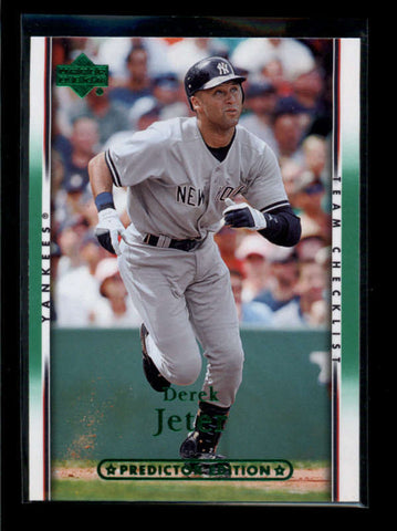 DEREK JETER 2007 UPPER DECK PREDICTOR EDITION #479 TEAM CHECKLIST AB7056