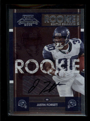 JUSTIN FORSETT 2008 PLAYOFF CONTENDERS ROOKIE TICKET AUTOGRAPH AUTO RC AB7125