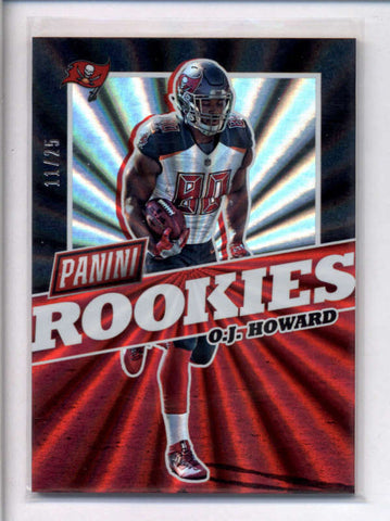 O.J. HOWARD 2017 PANINI THE NATIONAL #FB35 RAINBOW SPOKES ROOKIE #11/25 AC2371