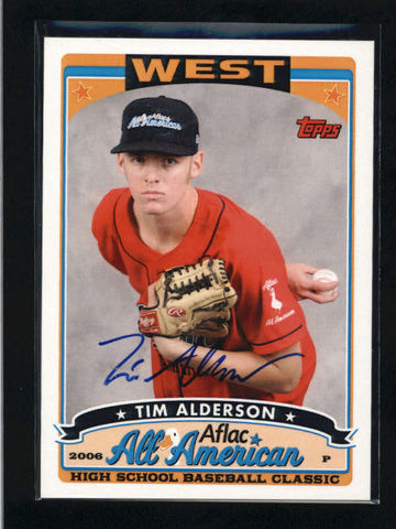 TIM ALDERSON 2006 BOWMAN AFLAC ALL AMERICAN ROOKIE AUTOGRAPH AUTO AC1414