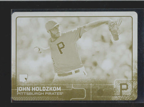 JOHN HOLDZKOM 2015 TOPPS #581 MASTERPIECE YELLOW PRINTING PLATE #1/1 AC195