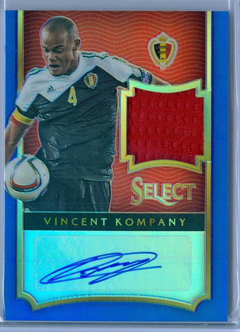 VINCENT KOMPANY 2015 PANINI SELECT BLUE REFRACTOR JERSEY AUTO AUTOGRAPH SP/75