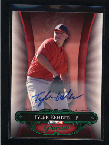 TYLER KEHRER 2010 TRISTAR PURSUIT GREEN ROOKIE AUTOGRAPH AUTO #13/25 AC1399