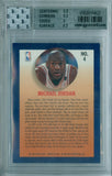 MICHAEL JORDAN 1992-93 FLEER TEAM LEADERS #4  / GAME WORN JERSEY BGS 8.5