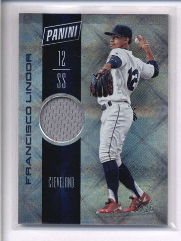 FRANCISCO LINDOR 2017 PANINI DAY GALACTIC WINDOW GAME USED JERSEY #21/25 AC1326