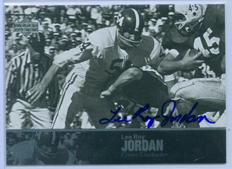 LEE ROY JORDAN 2011 UPPER DECK COLLEGE LEGENDS AUTO AUTOGRAPH SP