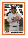 LADSON MONTGOMERY 2010 BOWMAN CHROME USA ORANGE REFRACTOR ROOKIE #21/25 AC826