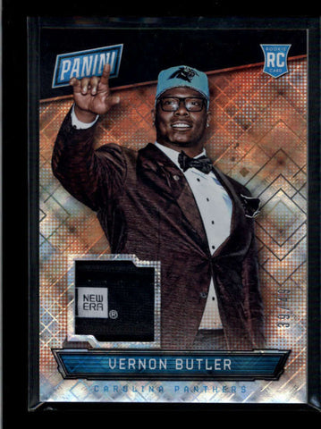 VERNON BUTLER 2016 PANINI THE NATIONAL HYPER PLAID ROOKIE WORN HAT #39/49 AB7422