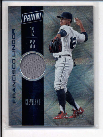 FRANCISCO LINDOR 2017 PANINI DAY GALACTIC WINDOWS GAME USED JERSEY #07/25 AC821