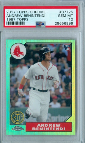 ANDREW BENINTENDI 2017 TOPPS CHROME 1987 TOPPS RC ROOKIE PSA 10