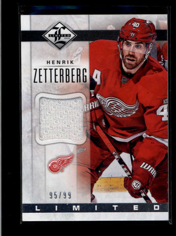 HENRIK ZETTERBERG 2012/13 12/13 PANINI LIMITED GAME USED WORN JERSEY #/99 AB8473