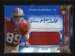 VANCE MCDONALD 2013 FINEST BLUE REFRACTOR ROOKIE RC JERSEY AUTO #88/99 AB6249