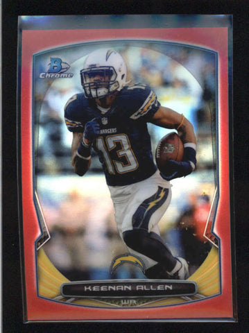 KEENAN ALLEN 2014 BOWMAN CHROME #85 RED REFRACTOR PARALLEL #21/25 AB9013