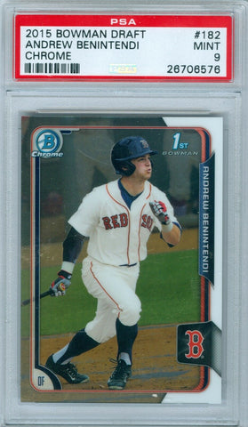 ANDREW BENINTENDI 2015 BOWMAN CHROME DRAFT RC ROOKIE #182 PSA 9