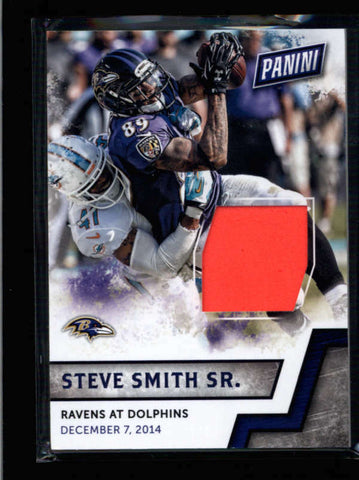 STEVE SMITH SR. 2016 PANINI FATHERS DAY #18 GAME USED PYLON RELIC AB8666