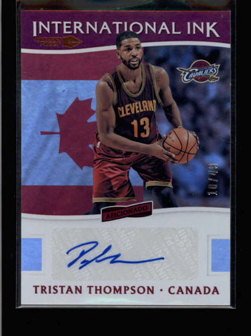 TRISTAN THOMPSON 2016/17 AFICIANOADO INTERNATIONAL INK PROOF AUTO 10/49 AC007