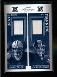 BRETT FAVRE / ELI MANNING 2006 PRESTIGE LEAGUE LEADERS DUAL JERSEY #/250 AC1214