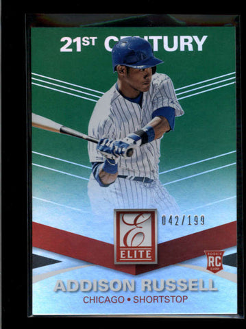 ADDISON RUSSELL 2015 PANINI ELITE #122 21ST CENTURY ROOKIE RC #042/199 AB7633